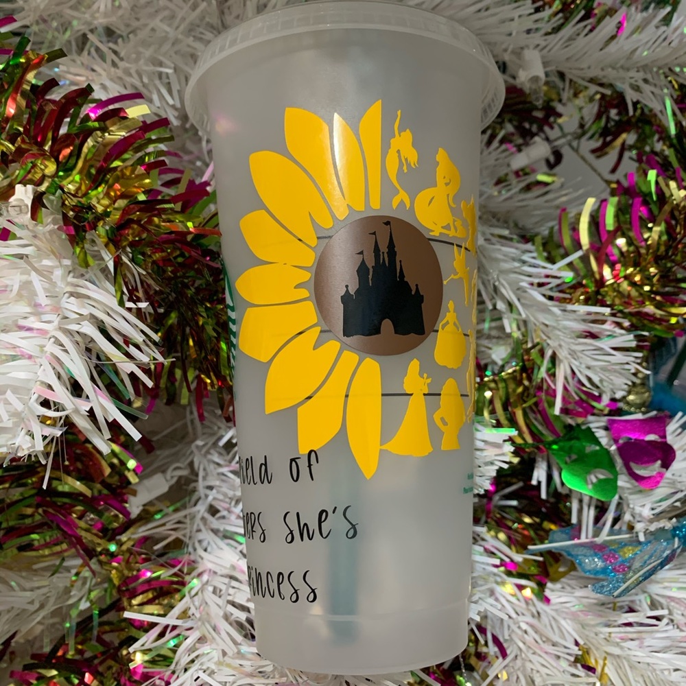 Disney Sunflower Starbucks Cup
